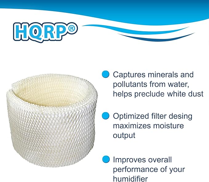 HQRP Wick Filter Compatible with Aircare Maf2, Ef2, MA0800, MA0600; Kenmore Sears 15508, 03215508000p, 15408, 154080, 17006, 29706 Humidifier