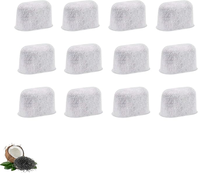 12 NISPIRA Replacement Activated Charcoal Water Filters for Cuisinart Coffee Machines, Compared to Cuisinart DCC-RWF - AquaVibe