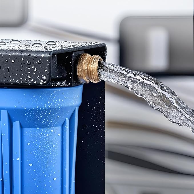 VEVOR RV Water Filter with Bracket, 2-Cartridge 2.5 x 10 in Water Filter System for RVs, Remove Chlorine, Bad Tastes, Odors, and Most Contaminants, for Campers, Boats, Vans