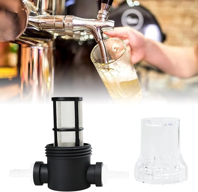 Water Pump Strainer, 1/2" Female NPT in-Line Strainer Beer Filter with 80 mesh Stainless Steel Filter Screen, Garden Hose Sediment Filter for RV Water Tank Pressure Washer Outdoor Hose