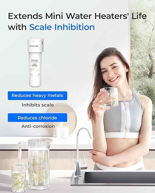 Waterdrop 10UE-SC Under Sink Water Filter for Instant Hot and Cold Water Dispenser System, Anti-Scaling, Reduces PFAS, PFOA/PFOS, Lead, Chlorine, Bad Taste & Odor, 11000 Gallons - AquaVibe
