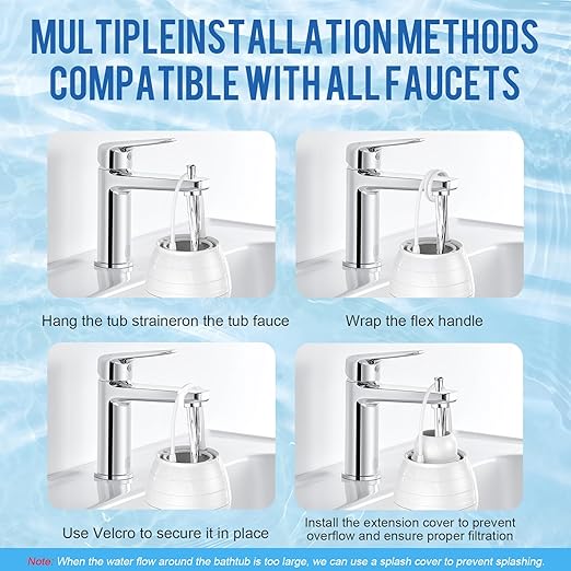 10-Stage Bath Filter for Tub,Reduces Chlorine,Heavy Metals, Fluoride-Hard Water Softener,pH Balance,Vitamin C-BPA-Free,Easy Install Bath Water Filter for Tub Faucet (3000Gal,Universal Fit) Upgraded - AquaVibe