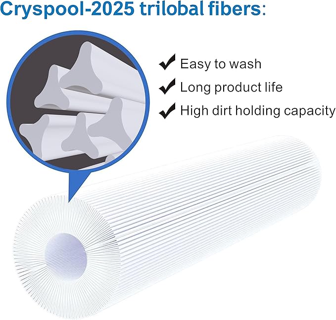 Cryspool® C150S Filter Compatible with CX150XRE, SwimClear C150S, cs150e, C-9441, PA150S, 150 Sq. Ft Pool Filter Cartridge, 1 Pack