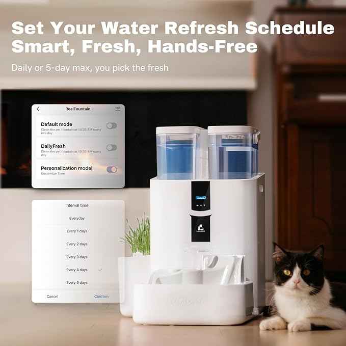 Automatic Cat Water Fountain 10L/338 oz Self Filling, Pet Drinking Fountains Dogs, Smart Bowl 5G WiFi Filtered Water Dispenser Easy Cleaning Oxygen-Rich, Wastewater Separate, No Slime, Quiet