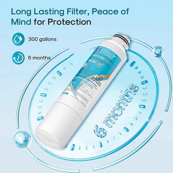 ICEPURE Alkaline DA29-00020B Refrigerator Water Filter Replacement for Samsung HAF-CIN/EXP HAF-CIN, DA29-00020A/B, DA29-00020B-1, 46-9101, RF28HMEDBSR, RF263BEAESR, HDX FMS-2, Enhances PH, 3Pack