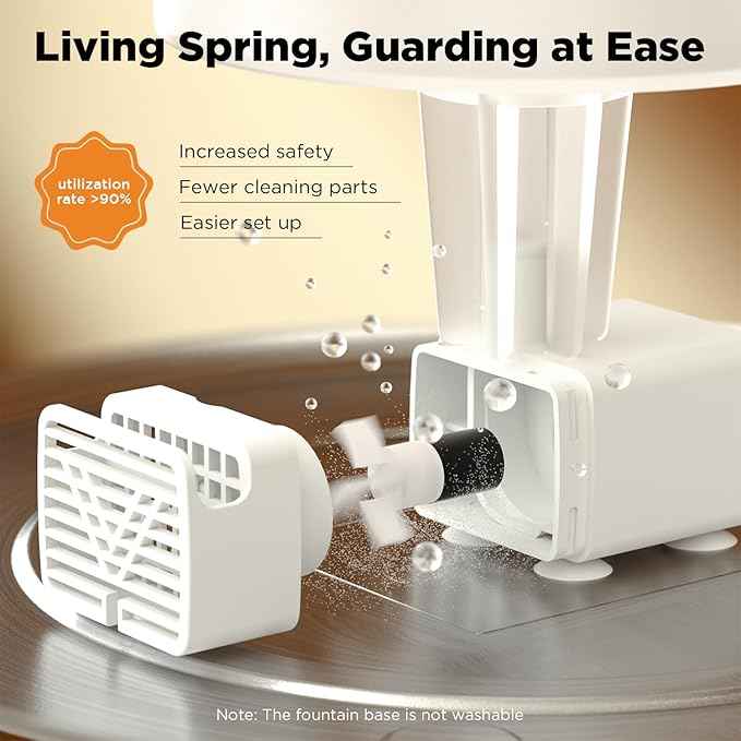 Stainless Steel Cat Fountain, 102 oz/3L Automatic Pet Fountain for Cats and Small Dogs, Ultra-Quiet Pump with White LED Light, Water Level Window