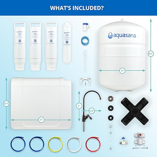 Aquasana SmartFlow® Reverse Osmosis Water Filter | RO Under Sink System | WQA certified up to 99.99% of 90 contaminants including fluoride, PFAS, arsenic, lead, and chlorine | Oil rubbed bronze faucet