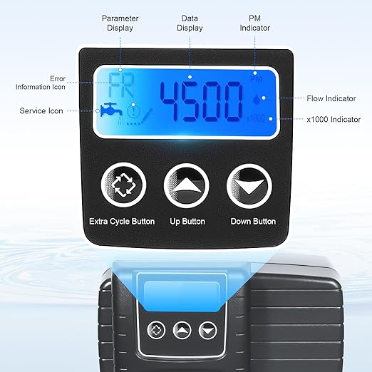 5600SXT Water Softener Valve, Time Type Digital Control Valves, High Performance Digital Metered with Display and Water Distributor