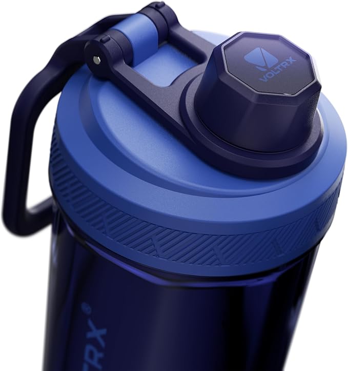 VOLTRX Shaker Bottle, Gallium USB C Rechargeable Electric Protein Shake Mixer, Shaker Cups for Protein Shakes and Meal Replacement Shakes, BPA Free, Made with Tritan, Midnight Blue, 24oz