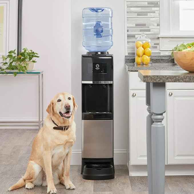 Primo Water Dispenser for 5 Gallon Bottle with Pet Drinking Station - Hot & Cold Top Loading Water Cooler Machine