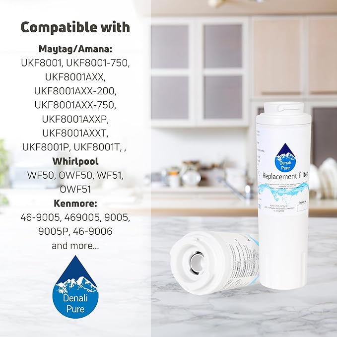 2-Pack Replacement for Jenn-Air JCD2297KEY Refrigerator Water Filter - Compatible with Jenn-Air UKF8001 Fridge Water Filter Cartridge