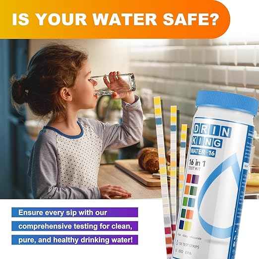 AAwipes Drinking Water Test Strips 17 in 1 50 Strips + 2 Bacteria Tester Kits, Complete Water Testing Kits for Home, Well, Tap Water, City Water, Flood Water Testing Strips (K03-50)