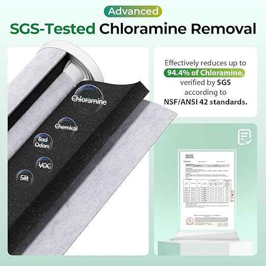 iSpring WGB31B-KSNC Whole House Water Filter System, SGS-Tested to Remove up to 94.4% of Chloramine, 3-Stage Filtration Reduces Heavy Metals, Lead, Chlorine, Sediment, VOC, 10” x 4.5” Filters