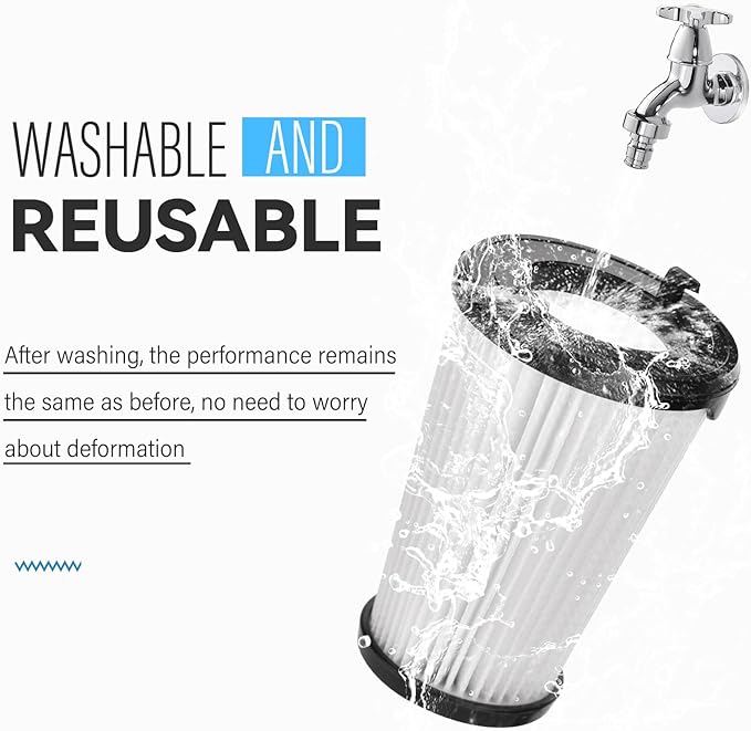 4 Pack VAF-1TM Filter Replacement for Electrolux Ergorapido Stick Lightweight Cordless Vacuum Standard & Pet Version PureAdvantage PureAdvantageTM Ergorapido VAF-1 Vacuum Filters Part # EL65522 - AquaVibe