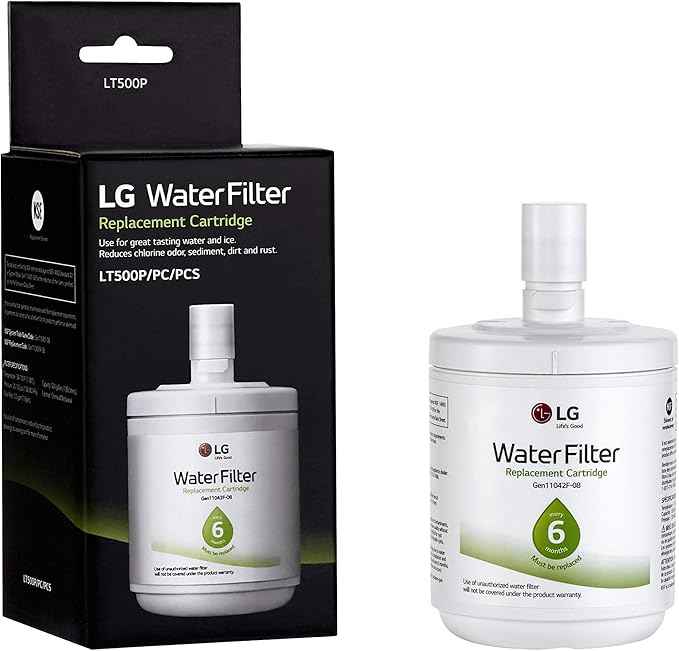 LG LT500P - 6 Month / 500 Gallon Capacity Replacement Refrigerator Water Filter (NSF42 ADQ72910911 , White
