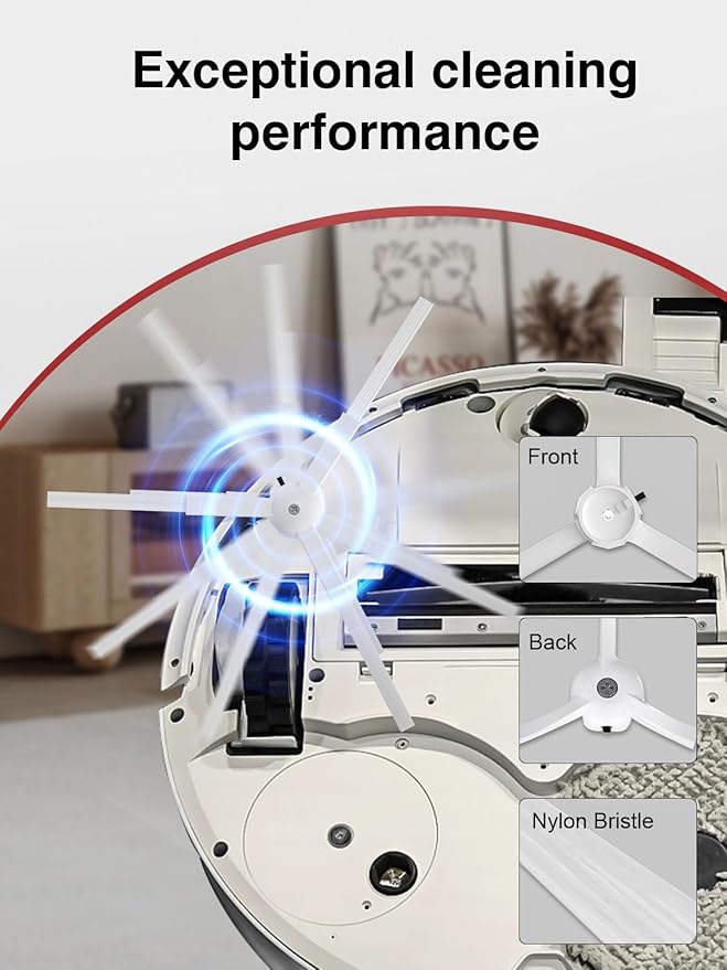 23 Pcs Replacement Accessories for Roborock QRevo MaxV/QRevo Pro/QRevo S/Qrevo Plus Robot Vacuum Cleaner with 1 Mainbrush 4 Filter, 4 Dust Bags 6 Mop Pads 6 Sidebrush 1 Cleaning Brush 1 Screwdriver - AquaVibe