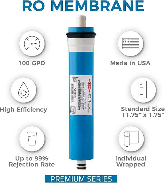 iSpring F19K100US Standard 6-Stage Reverse Osmosis RO Systems 2-Year Replacement Cartridge Pack Set, with Alkaline Mineralization, pH+, 10" X 2.5", Made in USA