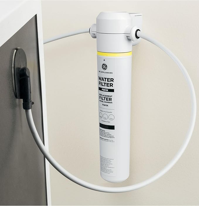 GE Under Sink Water Filter Replacement, Reduces Sediment, Rust & Other Impurities from Water, Easy Install, Fits GXRLQK Filtration System, Replace Every 6 Months, FQK1K