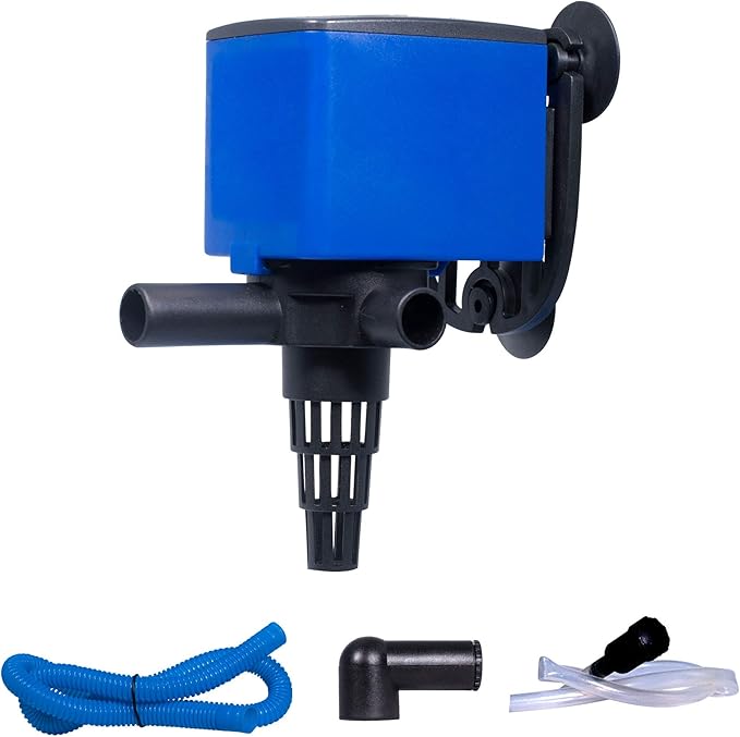 475 GPH Powerhead Submersible Pump - 3 in 1 Aquarium Fish Tank Pump with Oxygenation, Filtration & Water Cycling, 5 ft max lift, 25W - 4 Pack