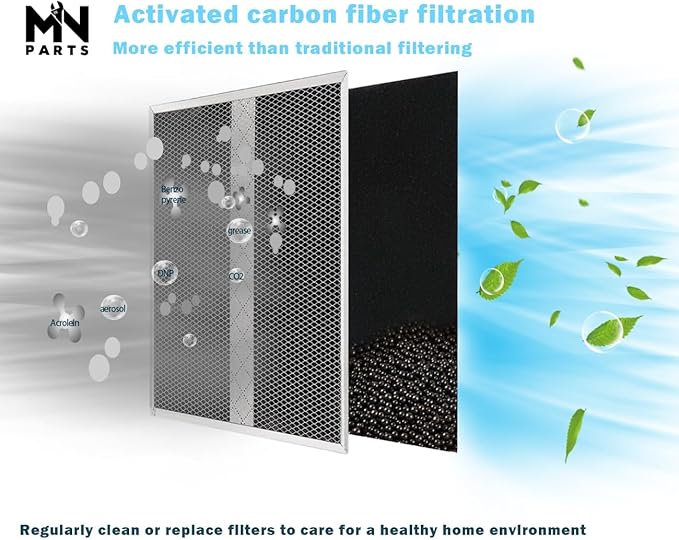HPF30 Charcoal Filter Compatible with Broan Range Hood Filter S97020466 Range Hood Non-Ducted filter 14.6" X 12.9" Kitchen Grease Filter HPF30 XC Type 2pcs… - AquaVibe