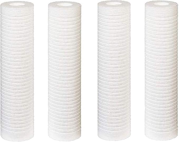 CFS – 4 Pack Ice-maker Pre-Filter Cartridges Compatible with K00173 Models – Remove Bad Taste & Odor – Whole House Replacement Water Filter Cartridge - White - AquaVibe