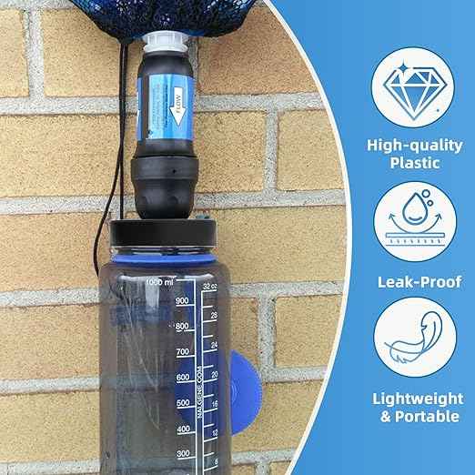 Filter Adapter for Sawyer Squeeze - Quick Connect & Leak-Proof, Lightweight, Compatible with Nalgene Wide Mouth Bottles for Easy Outdoor/Indoor Water Filtration