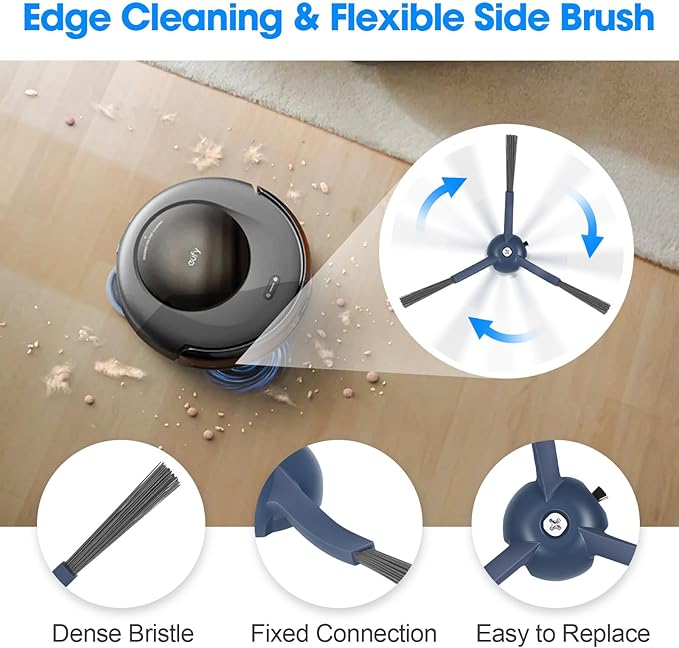 19-Pack Replacement Accessories Kit for eufy Omni C20 Vacuum Cleaner Includes Main Brush, HEPA Filters, Dust Bags, Side Brushes High-Performance Compatible with eufy Robot Vacuum - AquaVibe