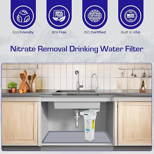 Crystal Quest Under Sink Water Filtration System 1000-Gallon Capacity Advanced Under Counter Filter for Kitchen & Drinking Water Complete Under-Sink Removes Chlorine,Sediment,Lead & Odor Easy Install