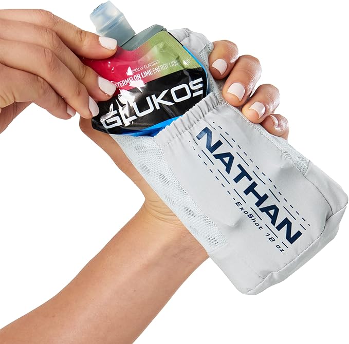 Nathan ExoDraw & ExoShot 2.0, Handheld Running Water Bottle for Marathons, Hiking, Ultra Running & Outdoor Activity