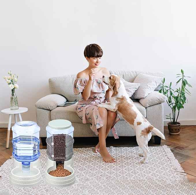 3 Gallon Gravity Large Dog Food Feeder,11L Automatic Pet Feeder, Dog Food Dispenser for Large Breed