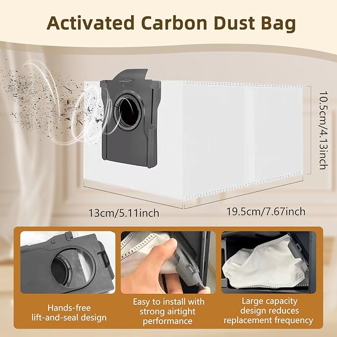 29 Pack Accessories Kit Compatible with Dreame X50 Ultra Complete/L50 Pro Ultra/L50 Ultra/X50 Master/L40s Pro Ultra/Mova V50 Ultra Complete Replacement Parts, Main Brushes Dust Bags - AquaVibe