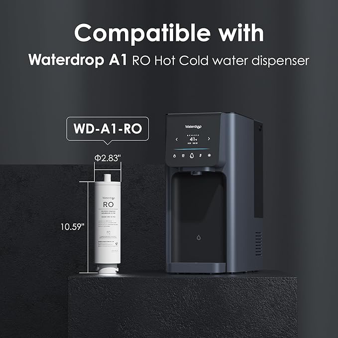 Waterdrop WD-A1-RO Filter, Replacement for WD-A1 Reverse Osmosis Hot Cold water Dispenser, 12-month Lifetime