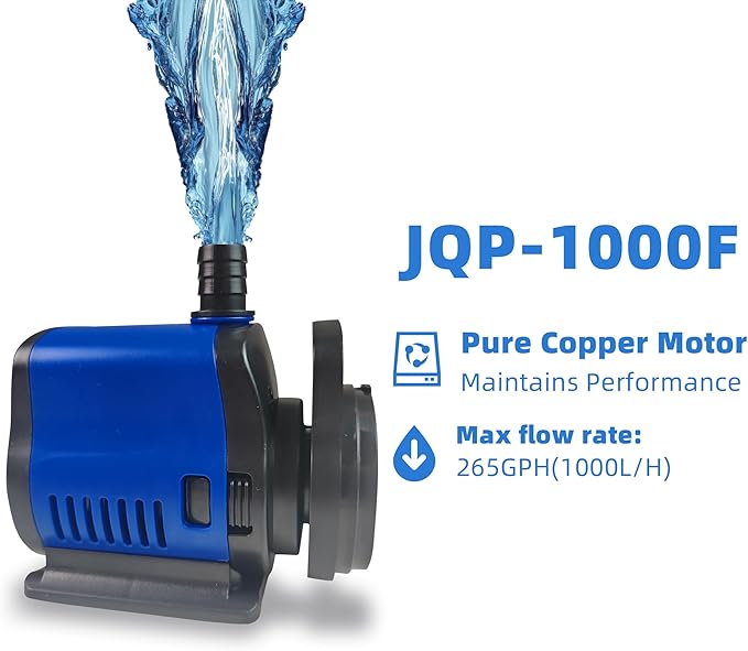 COOSPIDER Aquarium Filter Pond Filter for 35-75 Gallon, 260GPH Powerful Filtration Pond Pump, Submersible Canister Filters for Fish Turtle Tank, Cold Plunge, Clear Wavemaker Oxygen Supply - AquaVibe