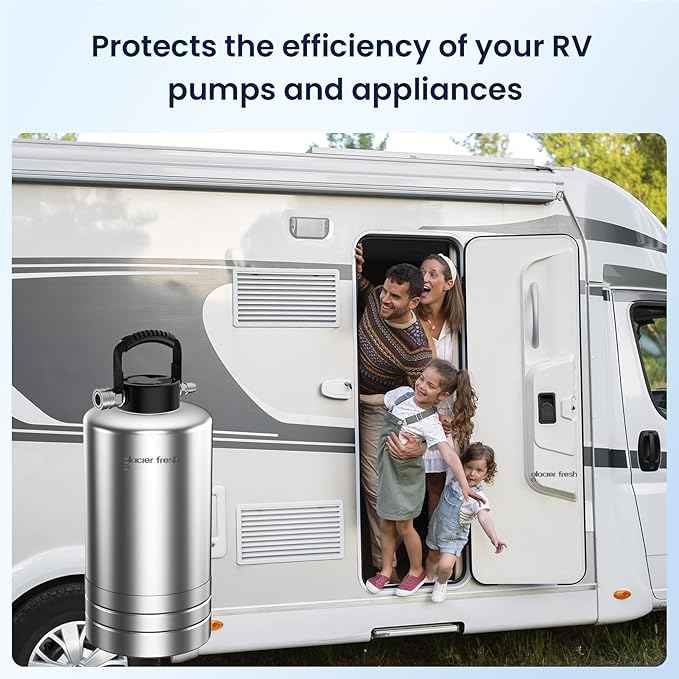 GLACIER FRESH Portable RV Water Softener, 16,000 Grain with Stainless Steel Garden Hose Quick Connects for RVs, Trailers, Boats, Mobile Car Washing, Pressure Washing