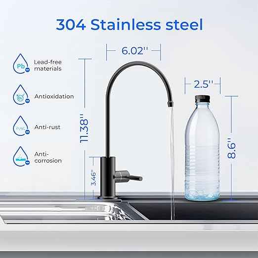 Waterdrop G2P600 Reverse Osmosis System with Filtered Water Faucet, 600 GPD Reverse Osmosis Water Filter, 7 Stage Tankless RO Water Filter System, Under Sink RO System, Bundle