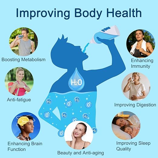 Hydrogen Water Bottles,Hydrogen Water Bottle Generator,4000PPB in 3Min, SPE PEM Tech, Portable 16OZ, Rechargeable Hydrogen Water Bottle for Travel, Home, Office – Gift for Family & Friends