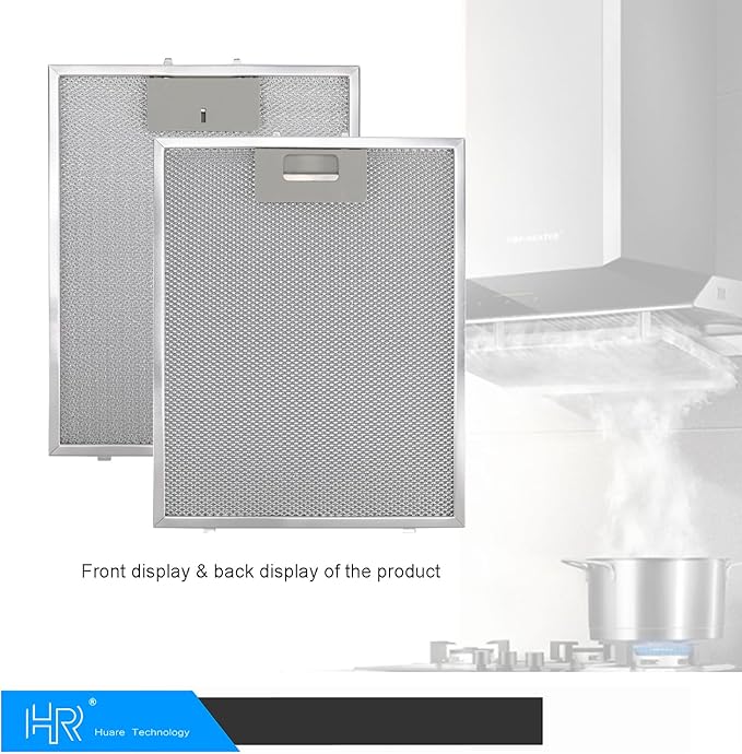 SB08087294 Range Hood Filter Replacement, Compatible with Broan, 3-Layer Aluminum Mesh Grease Filter 11.75X9.375Inch, Aluminum Range Hood Vent Filters,2PCS - AquaVibe