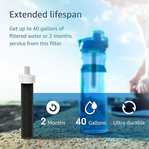 Waterdrop Water Bottle Filter, Replacement for Brita® BB06, Brita® Hard Sided and Stainless Steel Bottle Filter, 10 Count