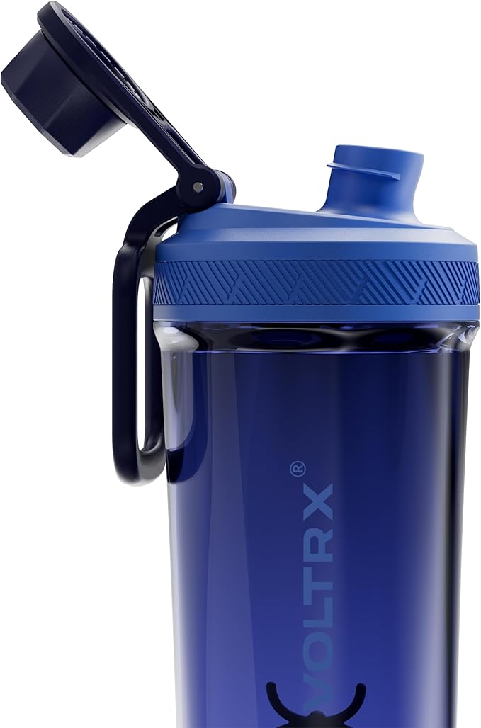 VOLTRX Shaker Bottle, Gallium USB C Rechargeable Electric Protein Shake Mixer, Shaker Cups for Protein Shakes and Meal Replacement Shakes, BPA Free, Made with Tritan, Midnight Blue, 24oz