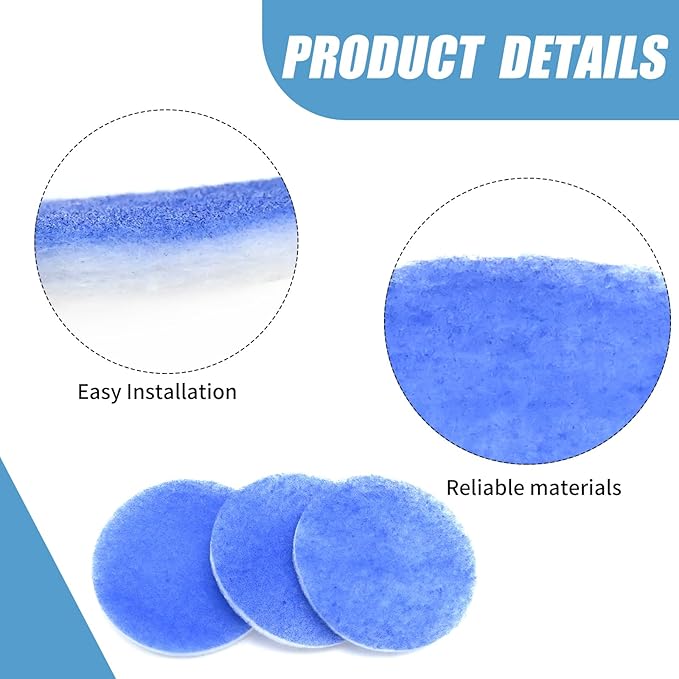 6 or 12Pcs 5.25 Inches RV Air Filter, Round Air Duct AC Filter, RV AC Vent Filter, MERV-6 RV Air Conditioner Filter (12) - AquaVibe