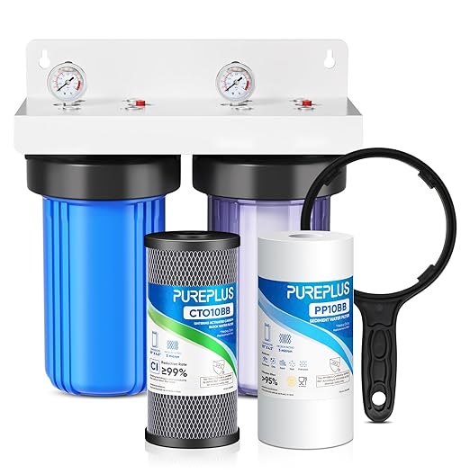PUREPLUS 2-Stage Whole House Water Filtration System – 10