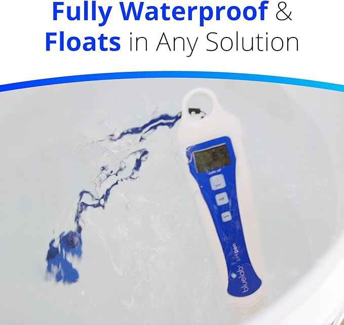 bluelab pH Pen - ± 0.1 pH Accurate, Durable Double Junction Probe, Waterproof & Floats, Auto Temperature Compensation, Easy Calibration - Made in NZ
