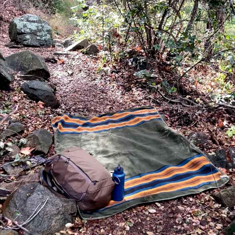 Waxed Canvas Camping Blanket & Bedroll