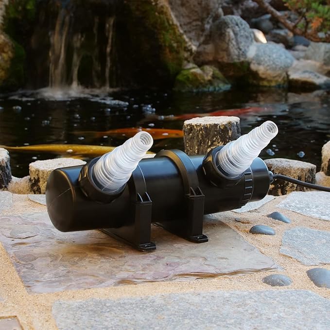Alpine Corporation 9 Watt UV Clarifier Intended for Fountains, Waterfalls, and Water Circulation Out of Water Use, Black