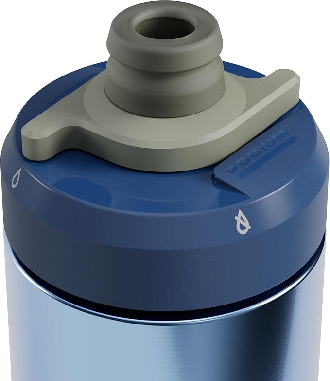 CamelBak Podium Steel Insulated Bike Water Bottle Mercury Deep Sea, 22oz