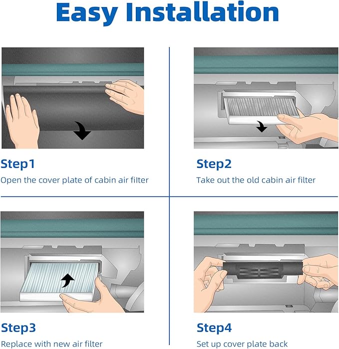 FL3Z19N619A Cabin Air Filter HEPA Air Conditioner with Activated Carbon Replacement Cabin Air Filter Accessories Compatible with Ford F-150 F-250 F-350 F-450 Expedition SUPER DUTY 2015-2025 - AquaVibe