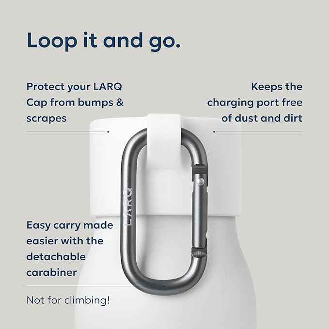 LARQ Active Loop - Bump Protector for Your Cap with Easy Carry Carabiner, Black