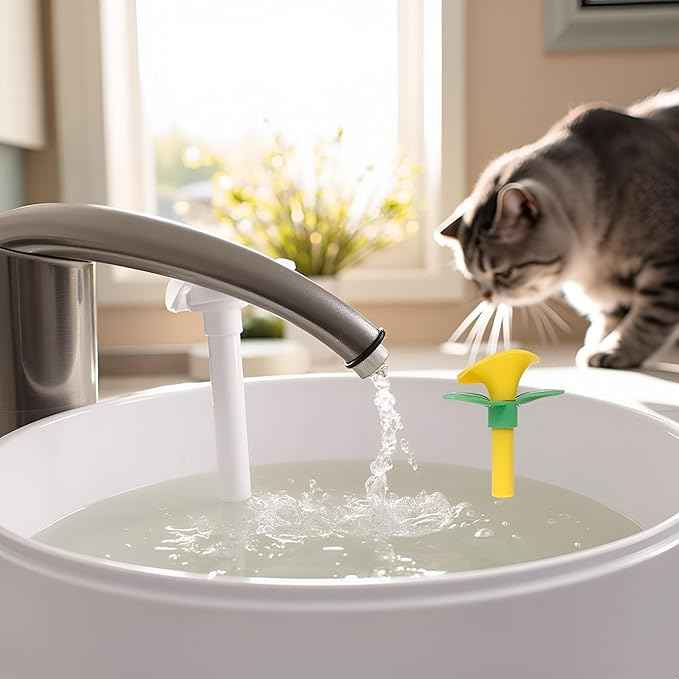 2Pcs Cat Fountain Replacement Flower Nozzle Head for Round Cubic Top Water Dispen, Cat Fountains