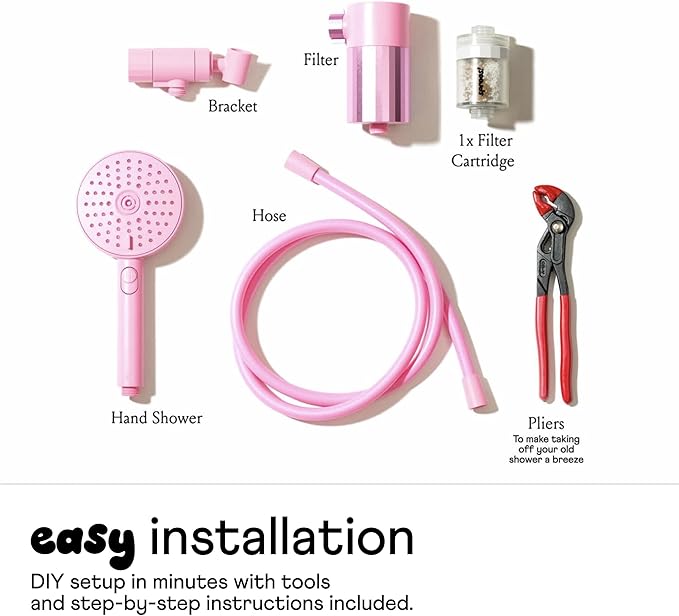 Sproos! - Handheld Showerhead with Filter Set, High Performance Filtration System for Healthier Hair and Skin, Extra Long 70 Inch Hose, 3 Customized Spray Functions, Green