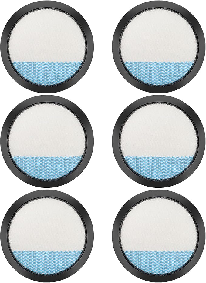 18V ONE + Cordless Pet Stick Vacuum Filter for Ryobi, PCL720, PBLSV716, PBLSV717 Stick Vacuum, Reusable Washable Filters, Compare to Part A32SV720N, 6 Pack - AquaVibe